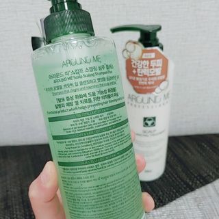 어라운드미 [어라운드 미] 탈모 증상 완화 스칼프 샴푸 + 두피 영양 공급 트리트먼트 — 4점을 준 리뷰어가 2021년 6월 올린 사용 사진