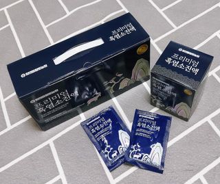 참앤들황토농원 국내산 흑염소를 정성스럽게 담은, 프리미엄 흑염소 진액 70ml x 30포 1박스 — 5점을 준 리뷰어가 2023년 1월 올린 사용 사진