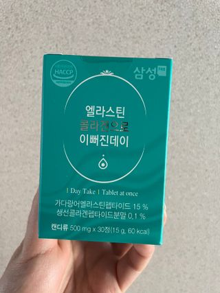 체인미 엘라스틴 콜라겐으로 이뻐진데이 500mg x 30정 — 5점을 준 리뷰어가 2021년 12월 올린 사용 사진