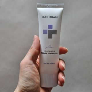 바노바기 코스메틱 바노바기 밀크씨슬 리페어 시카 선스크린 플러스 50ml — 3점을 준 리뷰어가 2023년 2월 올린 사용 사진