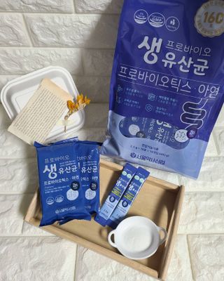 서울약사신협_프로바이오 생유산균 2.5g 160포 — 5점을 준 리뷰어가 2021년 7월 올린 사용 사진