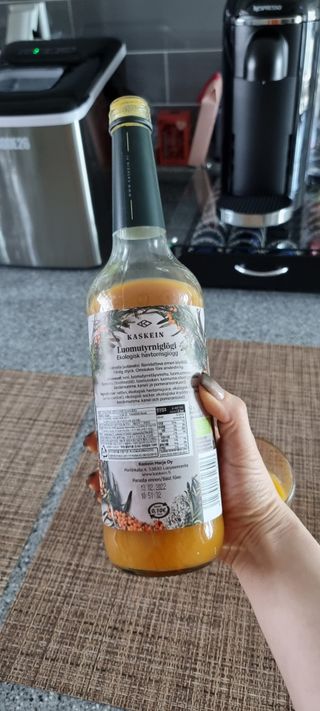 H365 [Kaskein Luomutyrniglögi] 핀란드 전통 무알콜 멀드와인 시벅톤 글로기 — 5점을 준 리뷰어가 2021년 4월 올린 사용 사진