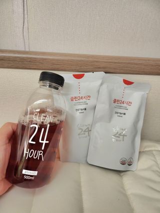 클린24시간 1BOX(5포) + 전용보틀(500ml) — 5점을 준 리뷰어가 2023년 8월 올린 사용 사진