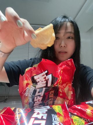 롯데제과 에어베이크드 쎈그레인 — 4점을 준 리뷰어가 2021년 6월 올린 사용 사진
