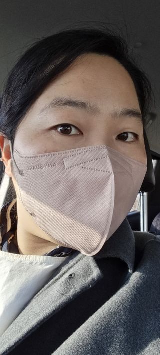 애니가드 셋업메베마스크 (대형 4컬러 + 중형 4컬러) — 5점을 준 리뷰어가 2022년 4월 올린 사용 사진