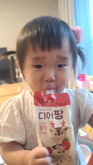 [몸엔용] 우리 아이 건강간식, 달콤한 녹용곤약젤리 디어팡 4종 — 5점을 준 리뷰어가 2021년 11월 올린 사용 사진