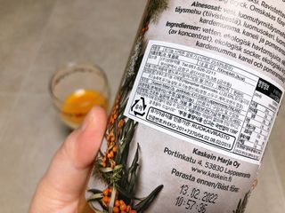 H365 [Kaskein Luomutyrniglögi] 핀란드 전통 무알콜 멀드와인 시벅톤 글로기 — 4.5점을 준 리뷰어가 2021년 4월 올린 사용 사진