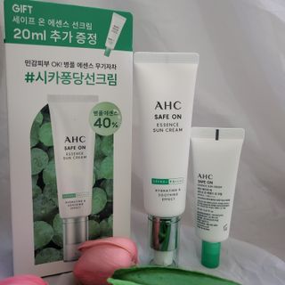 [AHC] 세이프온 에센스 선크림 올리브영 스페셜 증정 기획세트 — 4점을 준 리뷰어가 2022년 6월 올린 사용 사진