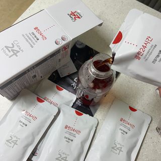 클린24시간 1BOX(5포) + 전용보틀(500ml) — 5점을 준 리뷰어가 2023년 8월 올린 사용 사진