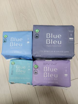블루블루 유기농 순면 커버 생리대 — 5점을 준 리뷰어가 2021년 2월 올린 사용 사진