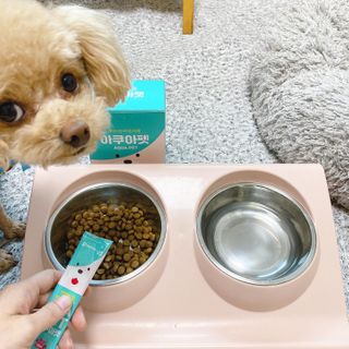 펫시랩 반려견용 액상 프리바이오틱스 아쿠아펫 — 3점을 준 리뷰어가 2020년 12월 올린 사용 사진