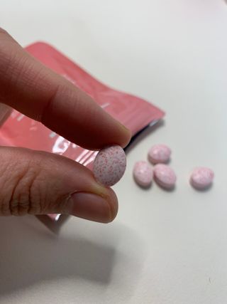입 냄새 완화에 도움을 주는 에티켓 캔디 복숭아맛 앳캔디 — 5점을 준 리뷰어가 2021년 1월 올린 사용 사진