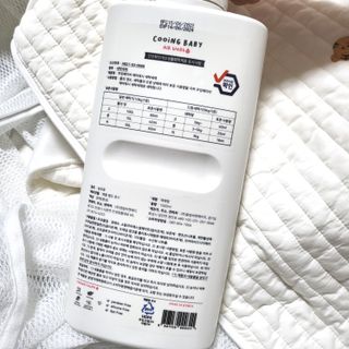 쿠잉베이비 에어워시 세탁세제,섬유유연제 1L — 4점을 준 리뷰어가 2023년 2월 올린 사용 사진
