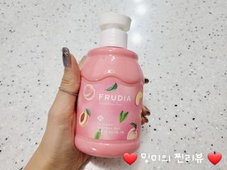 [후르디아] 복숭아 바디워시+바디에센스 세트 — 5점을 준 리뷰어가 2021년 11월 올린 사용 사진