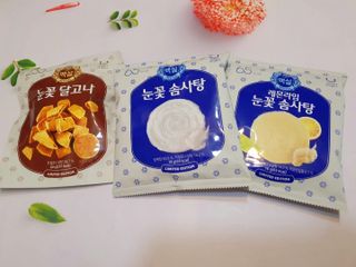 딜라이트 프로젝트  달콤한 눈꽃 간식세트( 눈꽃 솜사탕 / 레몬라임 솜사탕 / 달고나 총 7EA+스마트톡 증정) — 5점을 준 리뷰어가 2022년 5월 올린 사용 사진