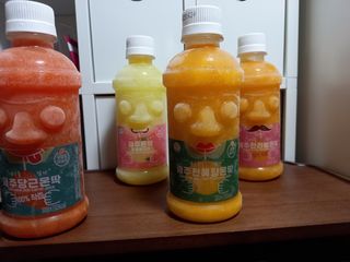 탐라원 제주의 맛, 몬딱주스 4종세트 - 한라봉몬딱주스, 천혜향몬딱주스, 청귤에이드, 당근몬딱주스 — 4점을 준 리뷰어가 2021년 8월 올린 사용 사진