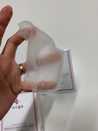 닥터마시멜로 마블러스 멀티 클리닉 마스크 — 4점을 준 리뷰어가 2021년 2월 올린 사용 사진