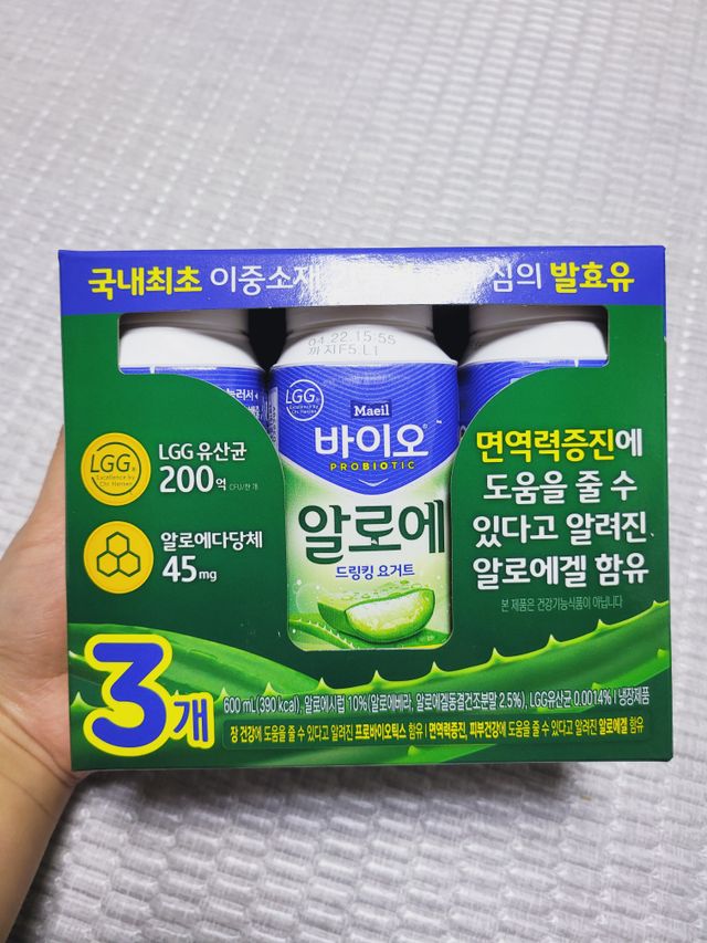 LIVE 매일바이오 알로에 드링킹 요거트 리뷰 사진