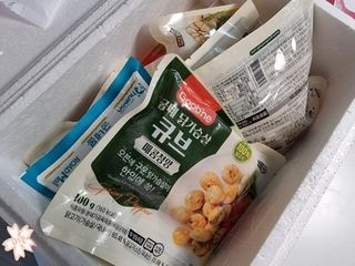 굽네몰 굽네 닭가슴살 큐브 3종 9팩 — 5점을 준 리뷰어가 2021년 11월 올린 사용 사진