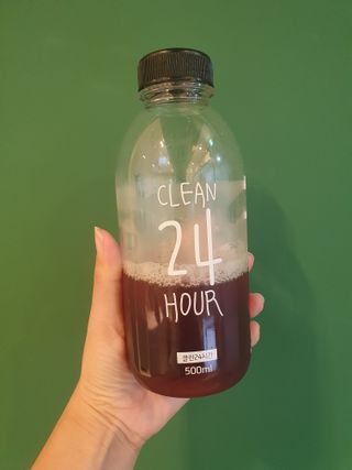 클린24시간 1BOX(5포) + 전용보틀(500ml) — 5점을 준 리뷰어가 2022년 8월 올린 사용 사진