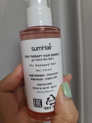 썸헤어 / SUMHAIR 썸헤어 실키 테라피 헤어 에센스 — 5점을 준 리뷰어가 2021년 6월 올린 사용 사진
