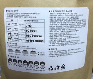 도그퓨어 피부와모질/혼합유산균/글루코사민 유기농 로스팅 사료 — 5점을 준 리뷰어가 2021년 9월 올린 사용 사진