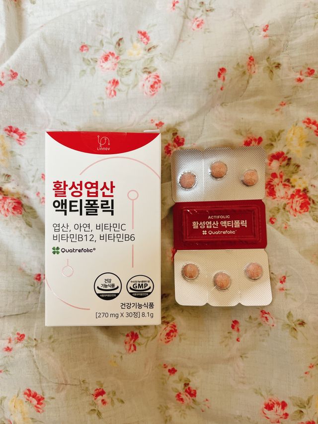 [리노브] 4세대 활성엽산 액티폴릭 270mg x 30정 리뷰 사진