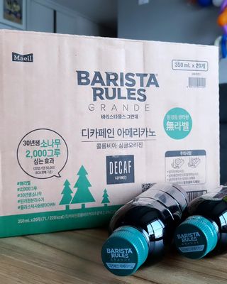 무라벨 바리스타룰스 디카페인 아메리카노 — 5점을 준 리뷰어가 2024년 4월 올린 사용 사진