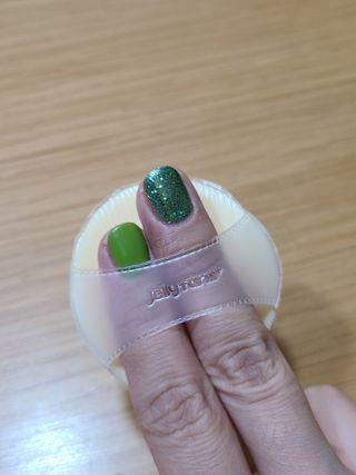 젤리팜 마이크로셀 실리콘퍼프 피치,오렌지 — 5점을 준 리뷰어가 2021년 11월 올린 사용 사진