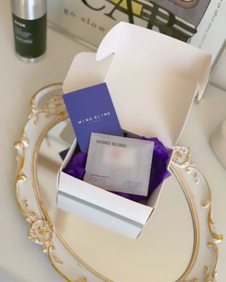 [윙블링] 14k post 누노 더블 체인 베이직 원터치 링귀걸이 — 5점을 준 리뷰어가 2025년 1월 올린 사용 사진