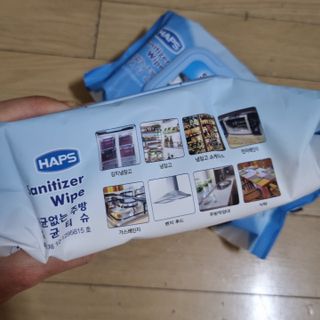 햅스 세균없는 주방 대형 2팩, HAPS sanitizer wipe — 5점을 준 리뷰어가 2022년 1월 올린 사용 사진