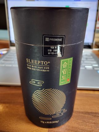 프리마인 자체 기업부설 연구소에서 찾아낸 건강한 수면의 비밀.  슬립토 플러스 30포 — 4점을 준 리뷰어가 2021년 11월 올린 사용 사진