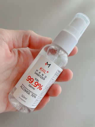 [엠메이데이] 그린티 피톤치드 감쪽같이 500ml + 손소독액 50ml — 5점을 준 리뷰어가 2022년 2월 올린 사용 사진