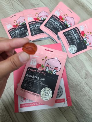 일동제약 마이니 마이니 늘씬날씬 콜라겐 세트 — 4점을 준 리뷰어가 2021년 2월 올린 사용 사진