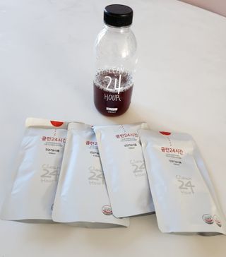 클린24시간 1BOX(5포) + 전용보틀(500ml) — 5점을 준 리뷰어가 2022년 12월 올린 사용 사진