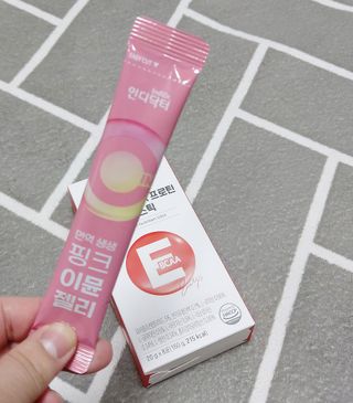 인디닥터 면역 생생 핑크 이뮨 젤리 + 타이탄 BCAA 프로틴 젤리스틱 — 5점을 준 리뷰어가 2022년 3월 올린 사용 사진