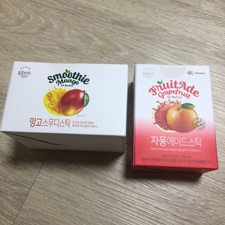 [복음자리] 바리스타 패키지 2종 랜덤발송 (딸기스무디 스틱+샤인머스캣에이드 or 망고스무디+자몽에이드) — 5점을 준 리뷰어가 2022년 7월 올린 사용 사진