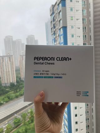 페페로니 클린플러스 덴탈치킨껌 10g x 14p — 5점을 준 리뷰어가 2021년 7월 올린 사용 사진