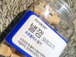 페페로니 자기전에 먹는 저알러지 껌 세트 치킨+오리 — 4점을 준 리뷰어가 2021년 8월 올린 사용 사진