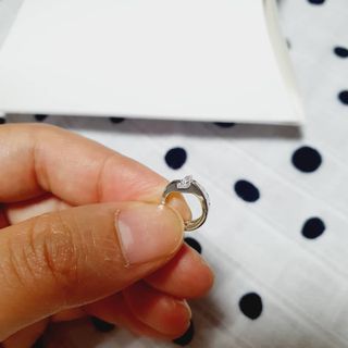 [골드앤디어] 14K 사선 큐빅 원터치 귀걸이_3color — 5점을 준 리뷰어가 2021년 6월 올린 사용 사진