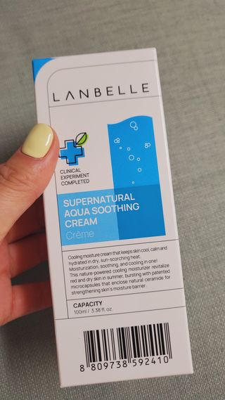 랑벨 수퍼내츄럴 아쿠아 수딩 크림 100ml — 5점을 준 리뷰어가 2022년 4월 올린 사용 사진