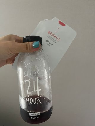 클린24시간 1BOX(5포) + 전용보틀(500ml) — 3.5점을 준 리뷰어가 2022년 7월 올린 사용 사진