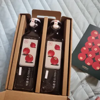 [바이윙클] 페르시아 유기농 석류 착즙주스 750ml 2병 + 선물박스 세트 — 3점을 준 리뷰어가 2022년 2월 올린 사용 사진