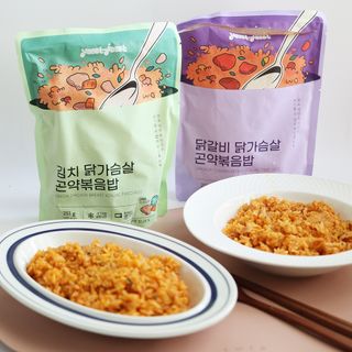 [푸딩팩토리] 요잇조잇 닭갈비 닭가슴살/김치 닭가슴살 곤약볶음밥 2종 (김치볶음밥 2개 닭갈비 볶음밥 1개) — 5점을 준 리뷰어가 2022년 7월 올린 사용 사진
