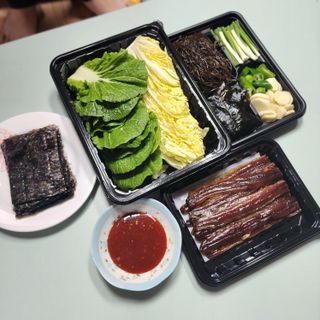 마라도푸드 포항 구룡포 햇 과메기 야채세트 마라도회식당 꽁치 — 5점을 준 리뷰어가 2024년 1월 올린 사용 사진