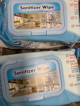 햅스 세균없는 주방 대형 2팩, HAPS sanitizer wipe — 5점을 준 리뷰어가 2021년 12월 올린 사용 사진