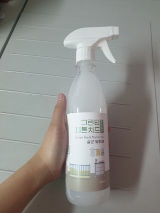 [엠메이데이] 그린티 피톤치드 감쪽같이 500ml + 손소독액 50ml — 5점을 준 리뷰어가 2022년 2월 올린 사용 사진