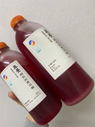 트롯전통식혜 트롯레드비트식혜 1리터 +500리터 — 5점을 준 리뷰어가 2021년 5월 올린 사용 사진