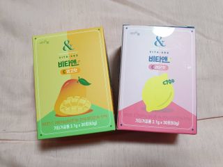 비타앤C 레몬맛, 망고맛 — 5점을 준 리뷰어가 2021년 8월 올린 사용 사진