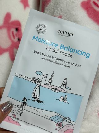 세뚜아(Cettua) 나우[세뚜아] 모이스처 밸런싱 페이셜 마스크 Cettua Moisture Balancing Facial Mask 4매 — 4점을 준 리뷰어가 2023년 12월 올린 사용 사진